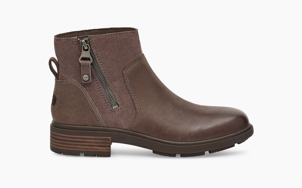 Ugg Chelsea Boot Womens - Ugg Harrison Zip Chocolate - 082YTIWAQ